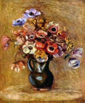  Renoir Oil Painting - anemones flower Pierre Auguste Renoir